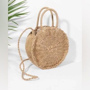 Shein Round Straw Crossbody Bag